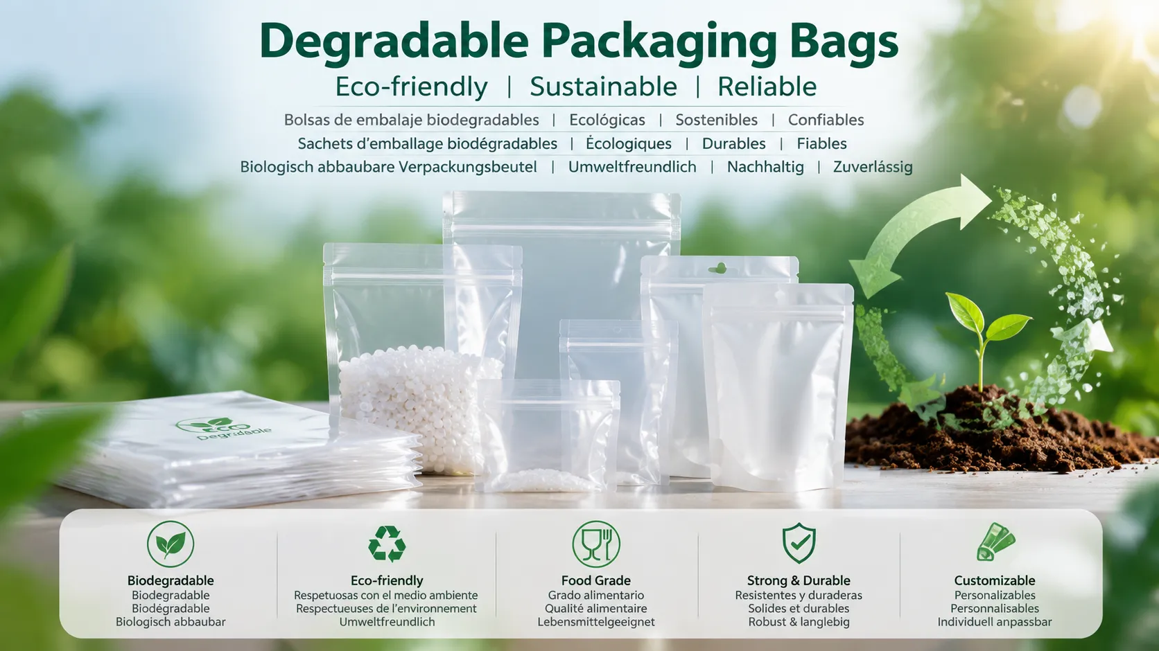 Packora biodegradable eco-friendly bags for sustainable packaging